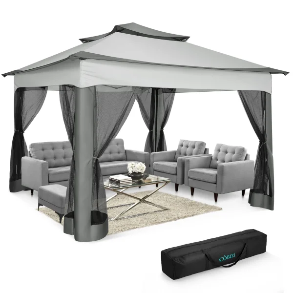 Pop up Gazebo on Clearance with Mosquito Netting - 12x12